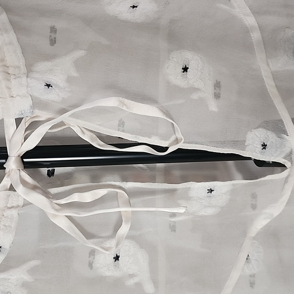 Rag & Bone Sheer Silk Blend Oversized White Floral Blouse - Picture 3 of 10